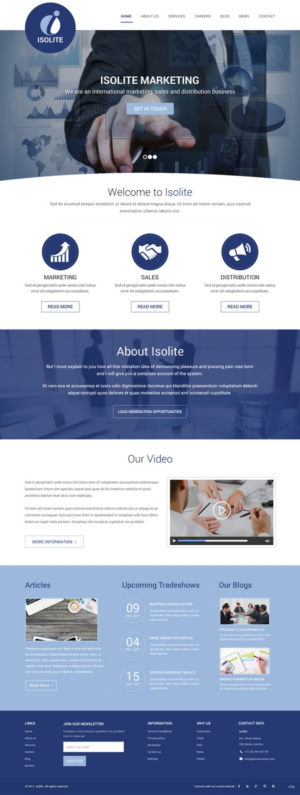 Wordpress Design by pb for Isolite Marketing | Design: #13665729