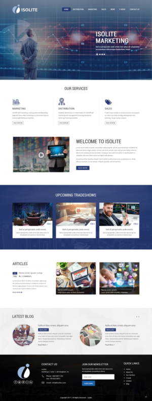 Wordpress Design by pb for Isolite Marketing | Design: #13667966