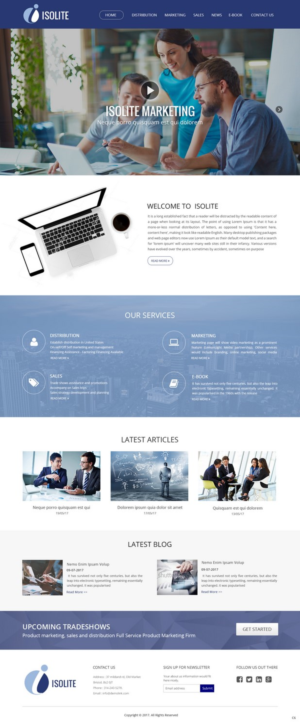 Wordpress Design by pb for Isolite Marketing | Design: #13667967