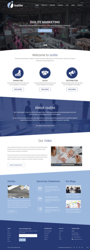 Wordpress Design by pb for Isolite Marketing | Design: #13688513