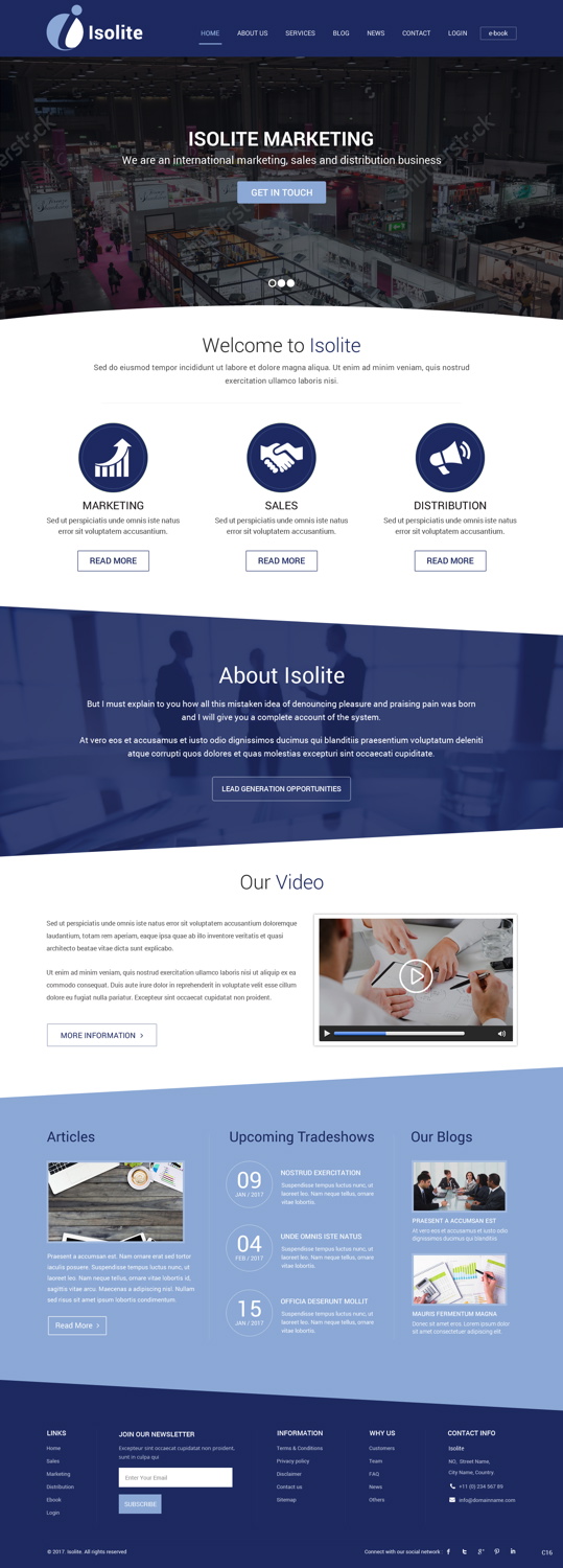 Wordpress Design by pb for Isolite Marketing | Design #13724472