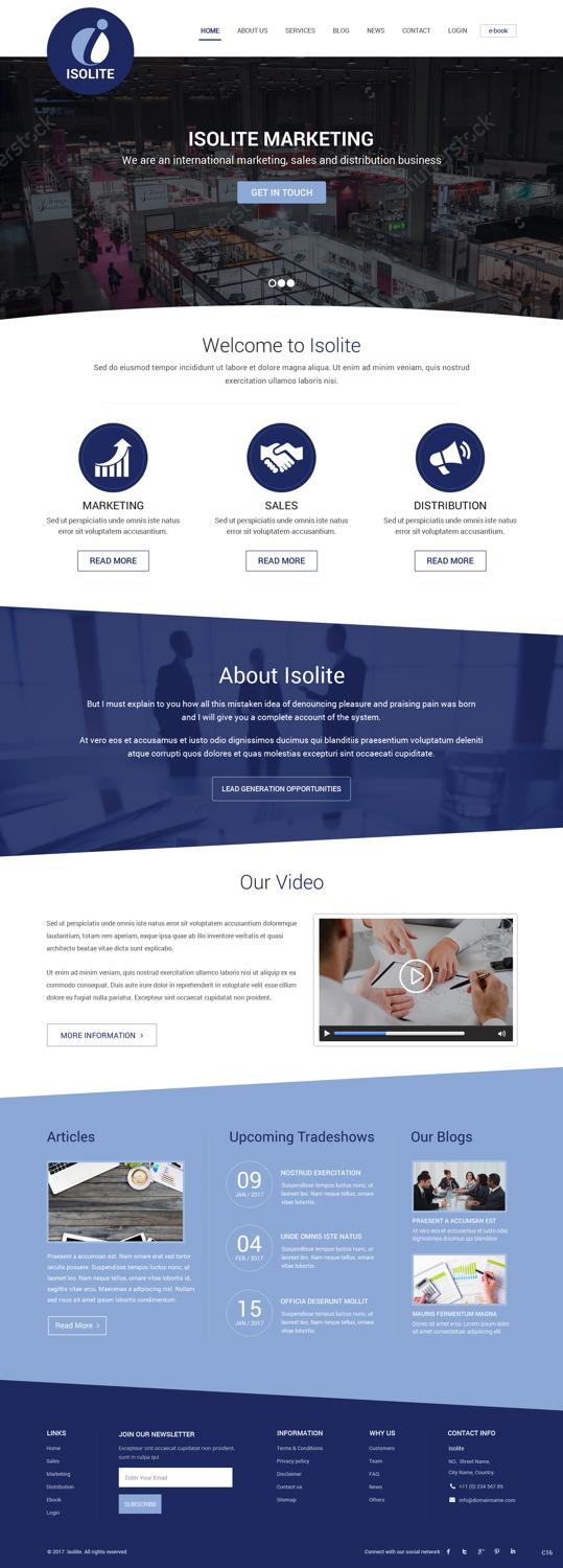 Wordpress Design by pb for Isolite Marketing | Design #13724473