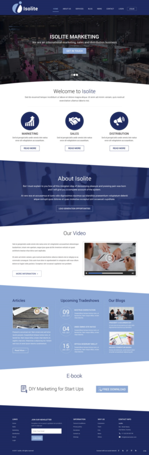 Wordpress Design by pb for Isolite Marketing | Design: #13733455