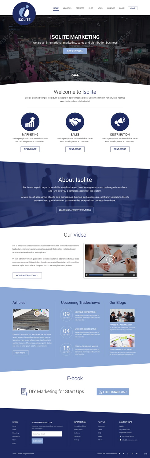 Wordpress Design by pb for Isolite Marketing | Design #13733456