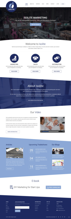 Wordpress Design by pb for Isolite Marketing | Design: #13733456
