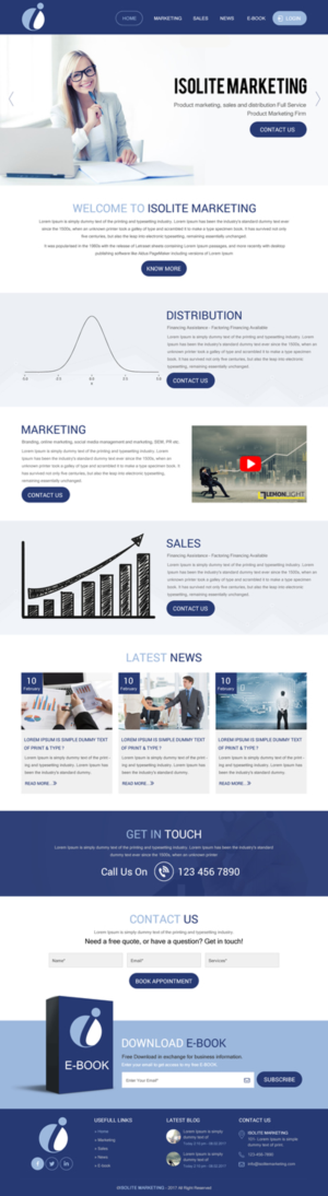 Wordpress Design by rightway for Isolite Marketing | Design: #13675494