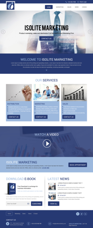 Wordpress Design by rightway for Isolite Marketing | Design: #13675495