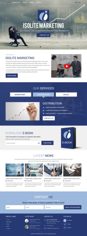 Wordpress Design by rightway for Isolite Marketing | Design: #13675497