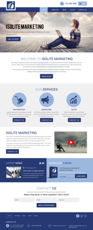 Wordpress Design by rightway for Isolite Marketing | Design: #13675498