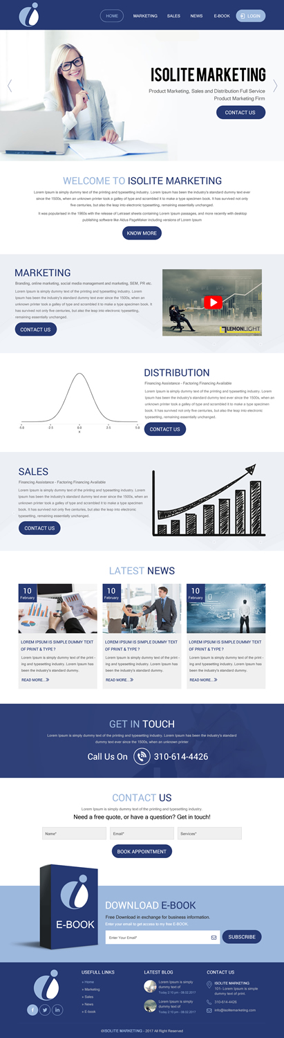 Wordpress Design by rightway for Isolite Marketing | Design #13840055