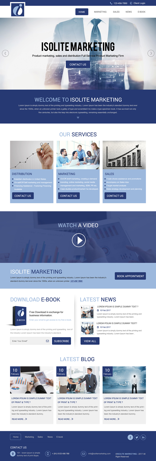 Wordpress Design by rightway for Isolite Marketing | Design #14142877