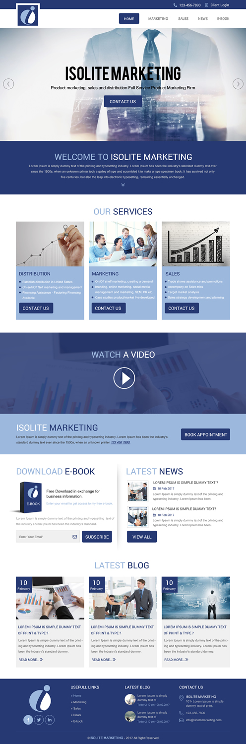 Wordpress Design by rightway for Isolite Marketing | Design #14142878