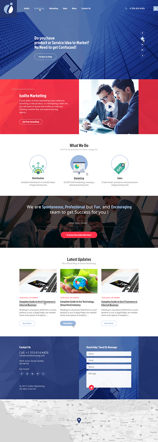 Wordpress Design by Ved Web Services for Isolite Marketing | Design #13686967