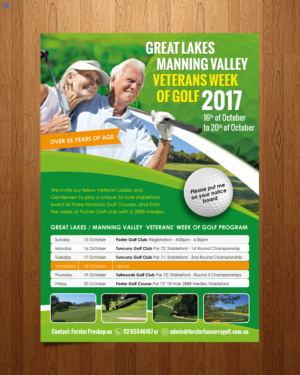 Great Lakes Manning Valley Veterans Week of Golf 2107 | Flyer Design by uniquedesign10