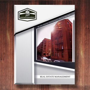 JP Management real estate management company needs presentation folder to hand clients | Graphic Design by T.mode