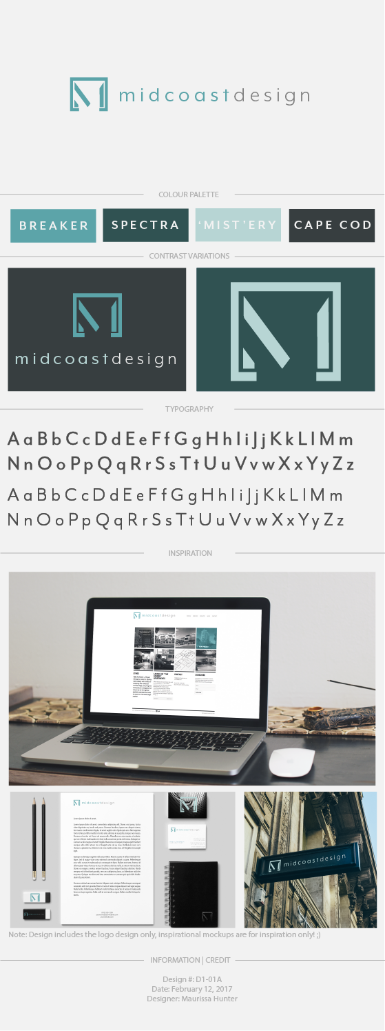 Logo Design by Maurissahunter for Midcoast Design & Drafting | Design #13702653