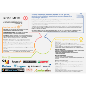 Creative CV design for copywriter