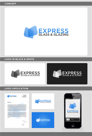 Logo Design by JohnM. for Express Glass & Glazing Pty Ltd | Design: #2500680