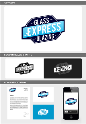 Logo Design by JohnM. for Express Glass & Glazing Pty Ltd | Design: #2502784