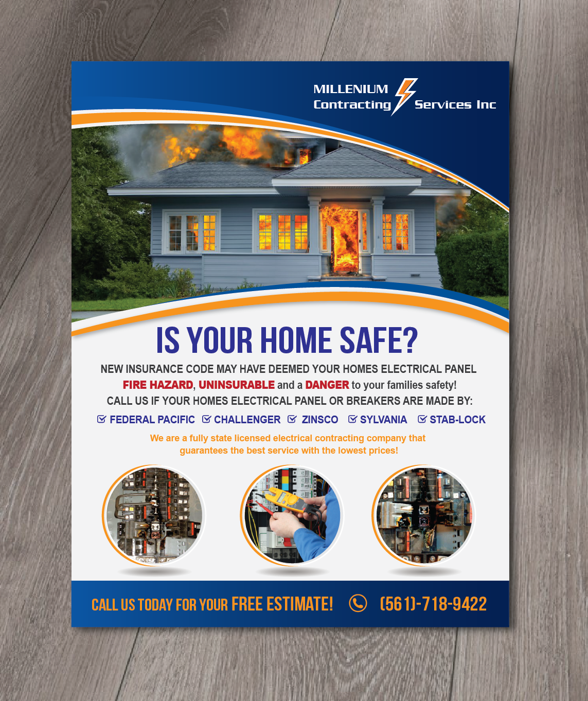 Flyer Design by alex989 for Millennium Contracting Services, Inc | Design #13641484