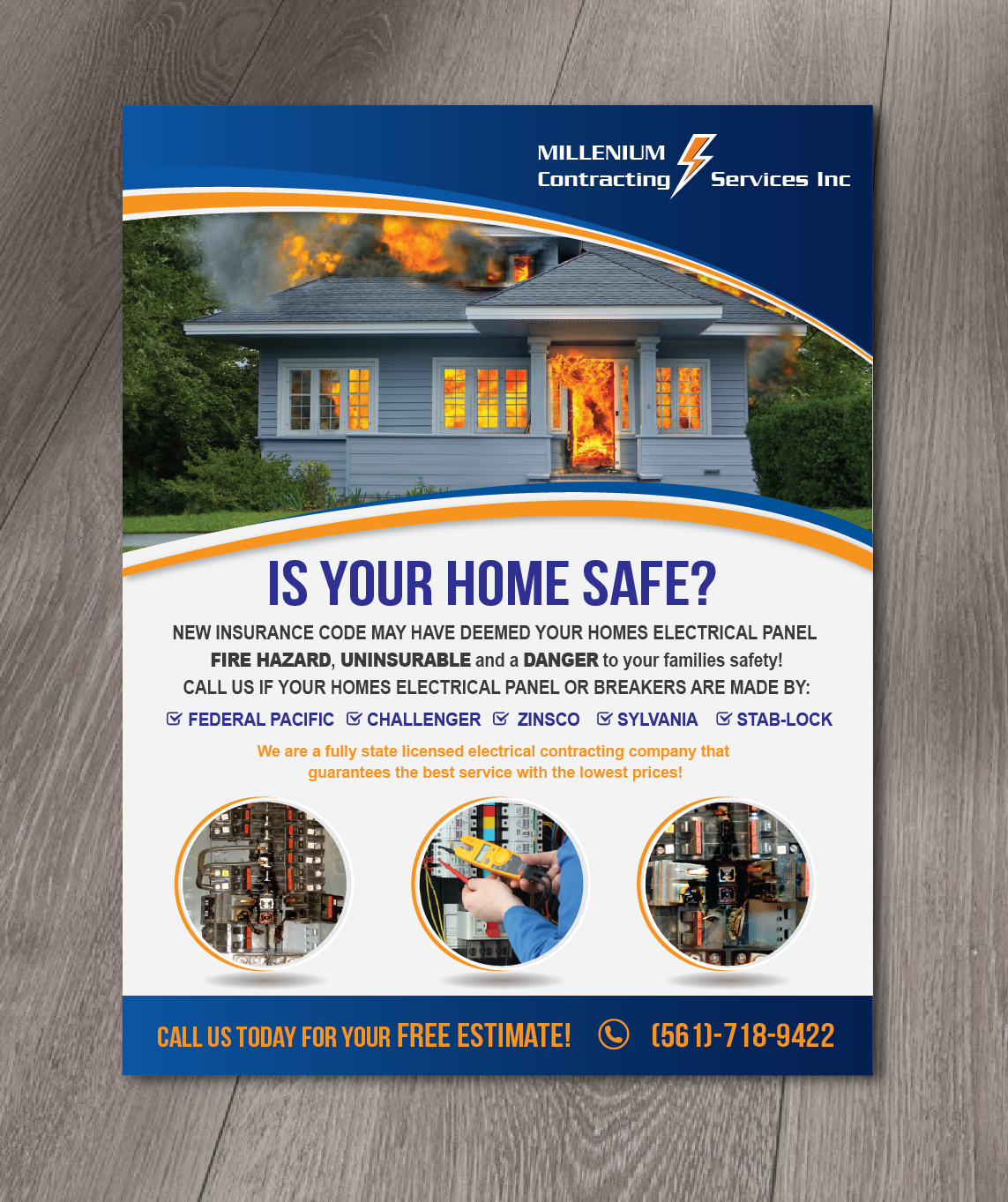 Flyer Design by alex989 for Millennium Contracting Services, Inc | Design #13641485
