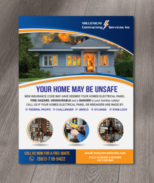 Diseño de Flyer por alex989 para Millennium Contracting Services, Inc | Diseño: #13679345