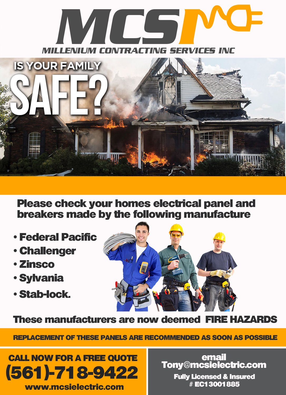 Design de Flyer par bvgraphic1 pour Millennium Contracting Services, Inc | Design #13702582