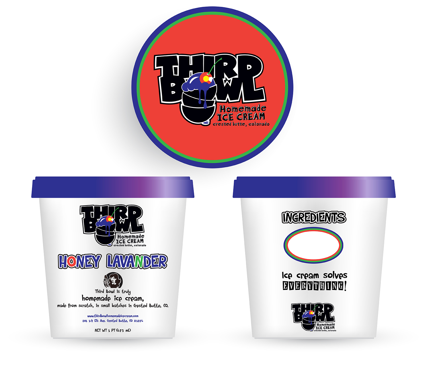 Diseño de Empaque por RoundYellow para Third Bowl Homemade Ice Cream | Diseño #13724465