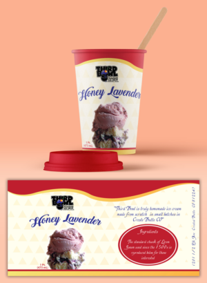 Verpackungs-Design von Impressive Sol für Third Bowl Homemade Ice Cream | Design #13717761