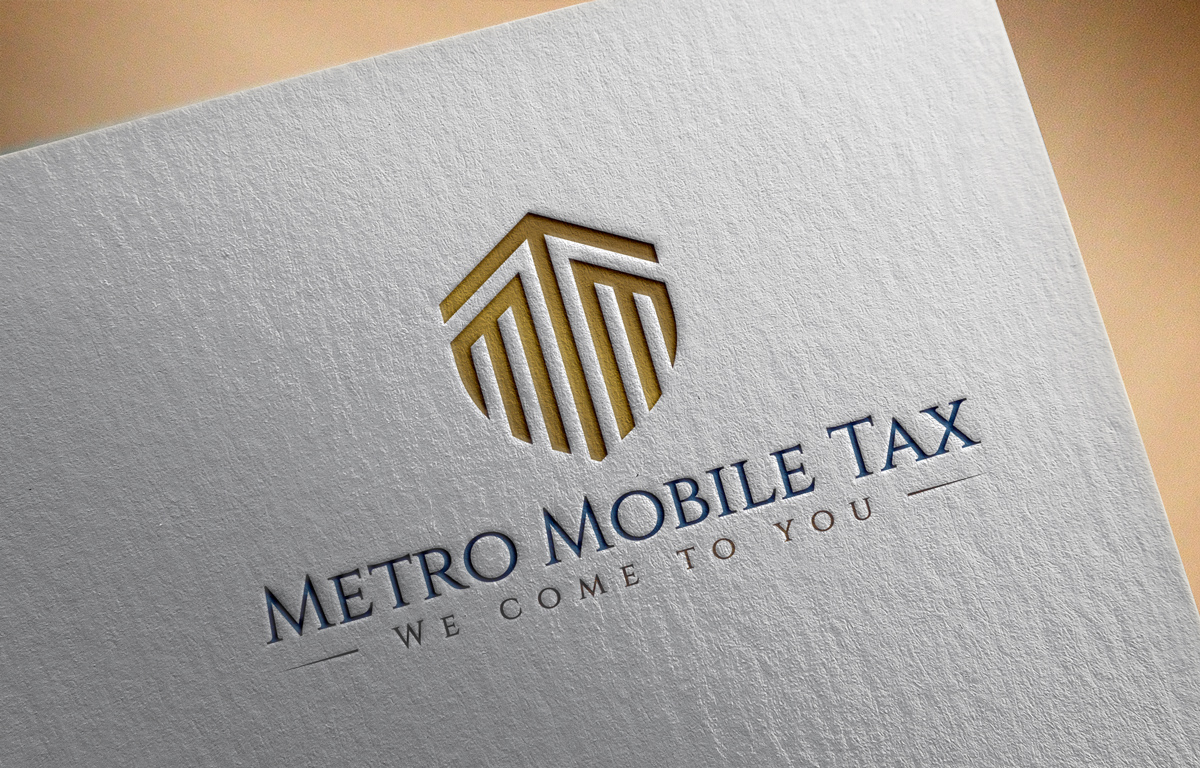 Logo Design by Logoplain for Metro Mobile Tax | Design: #13647407