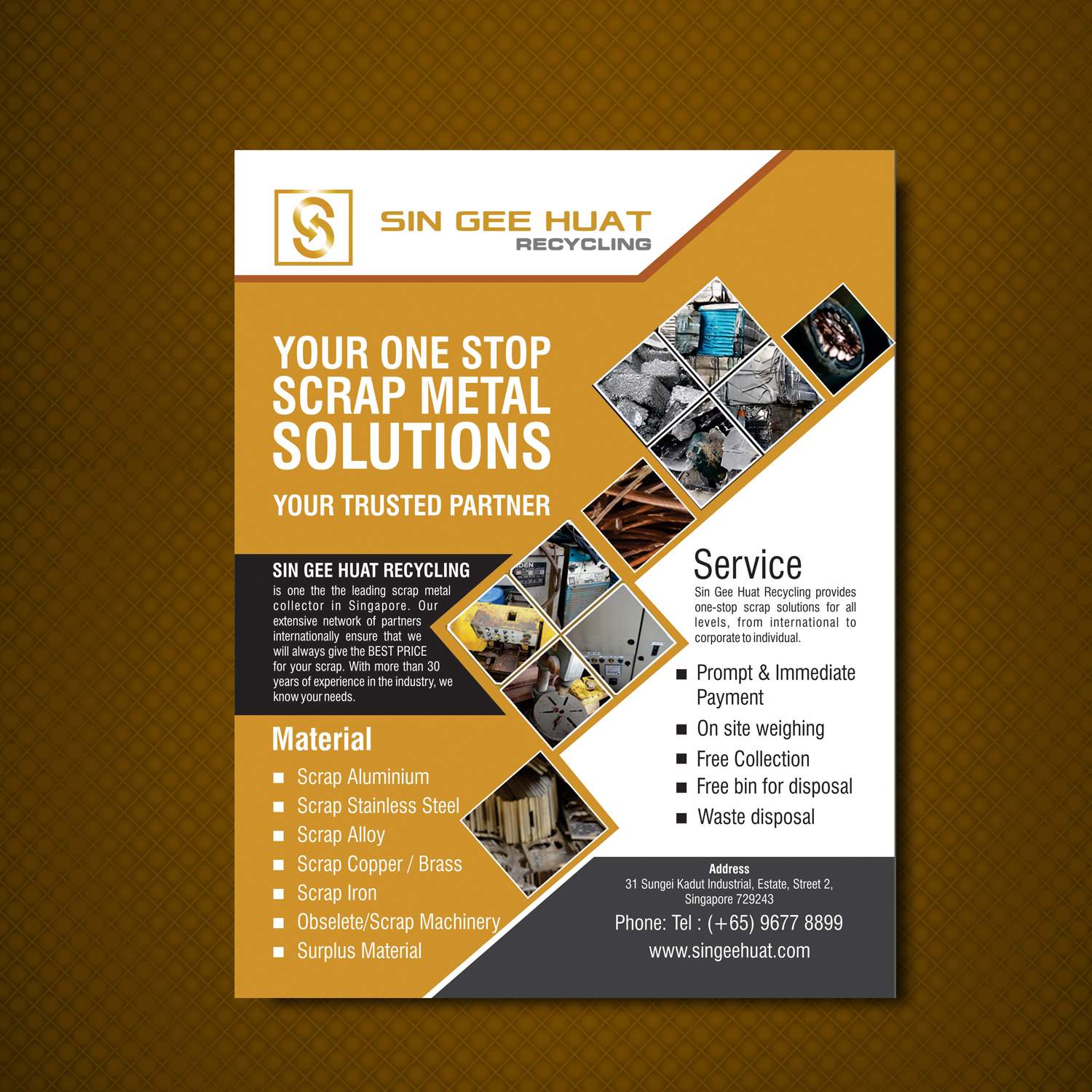 Design de Brochure par uk pour Sin Gee Huat Recycling | Design #13659820