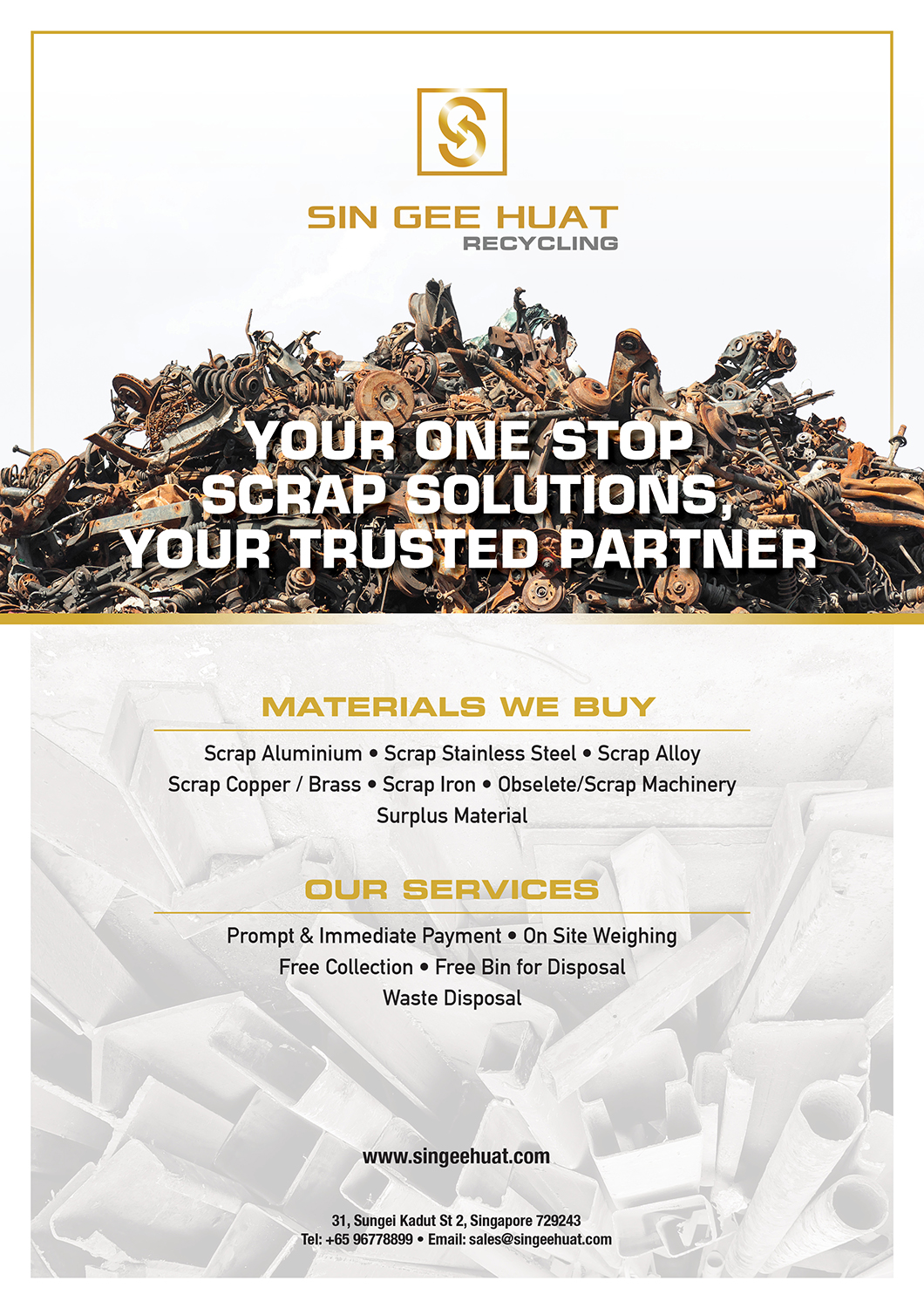 Brochure Design by DesignFive for Sin Gee Huat Recycling | Design #13648510