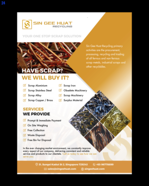 Brochure Design by uniquedesign10 for Sin Gee Huat Recycling | Design: #13638621