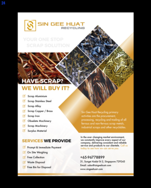 Brochure Design by uniquedesign10 for Sin Gee Huat Recycling | Design: #13638623