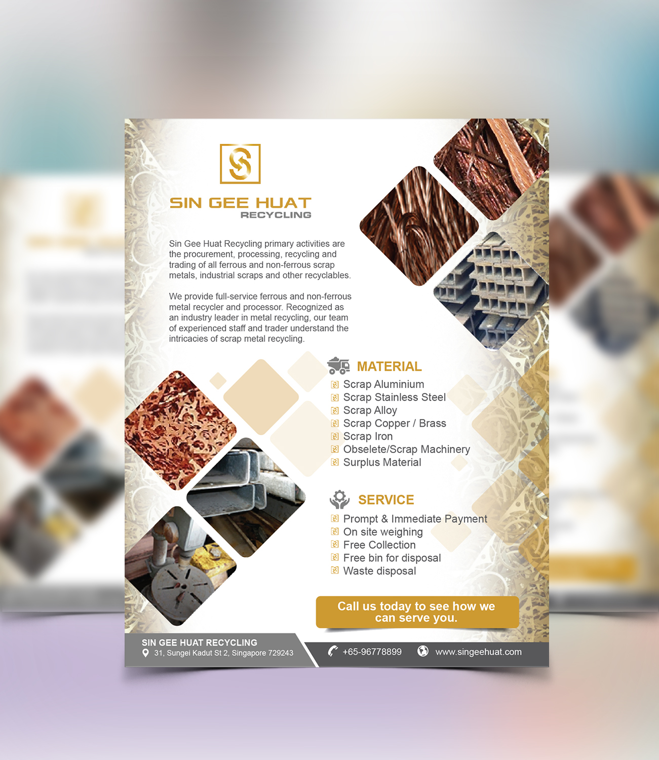 Brochure Design by Achiver for Sin Gee Huat Recycling | Design #13633805