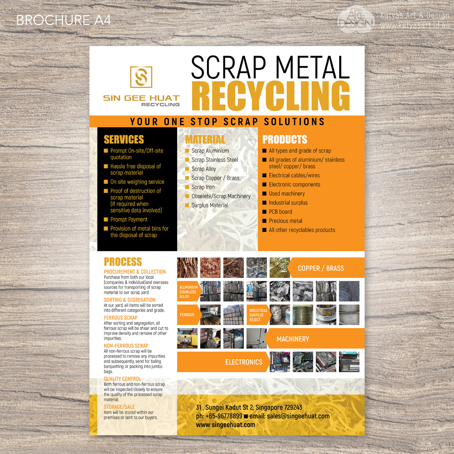 Diseño de Brochure por Katyas Art and Design para Sin Gee Huat Recycling | Diseño #13684741
