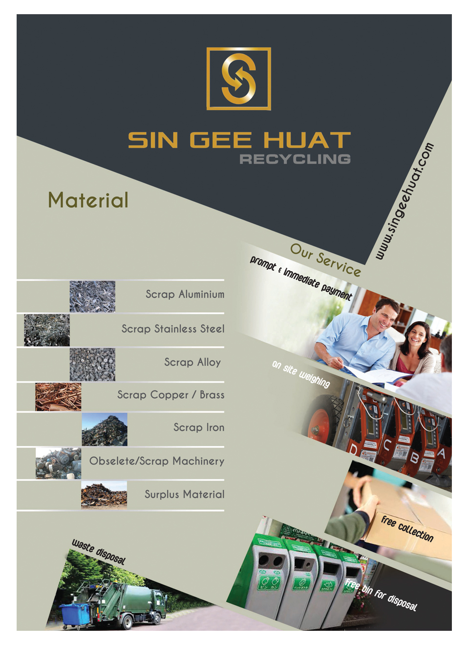 Diseño de Brochure por joshykumaran para Sin Gee Huat Recycling | Diseño #13642260