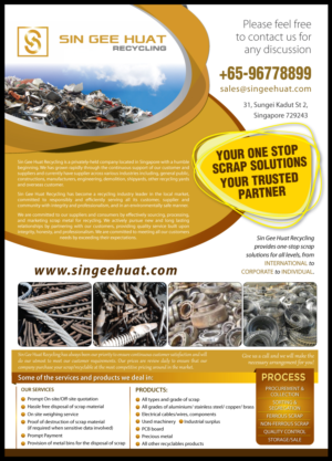 Brochure Design by meet007 for Sin Gee Huat Recycling | Design: #13669675