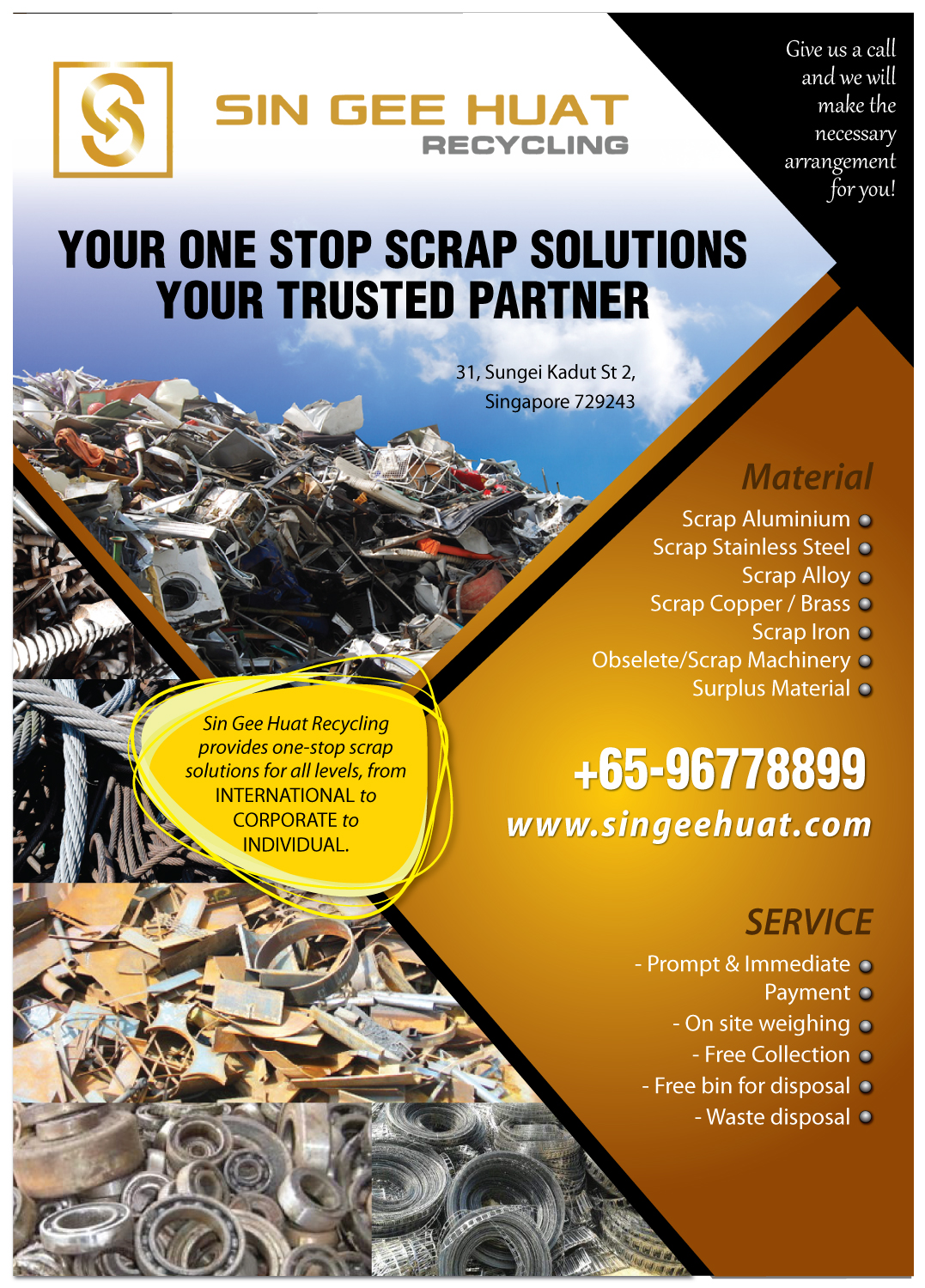 Brochure Design by meet007 for Sin Gee Huat Recycling | Design #13677333