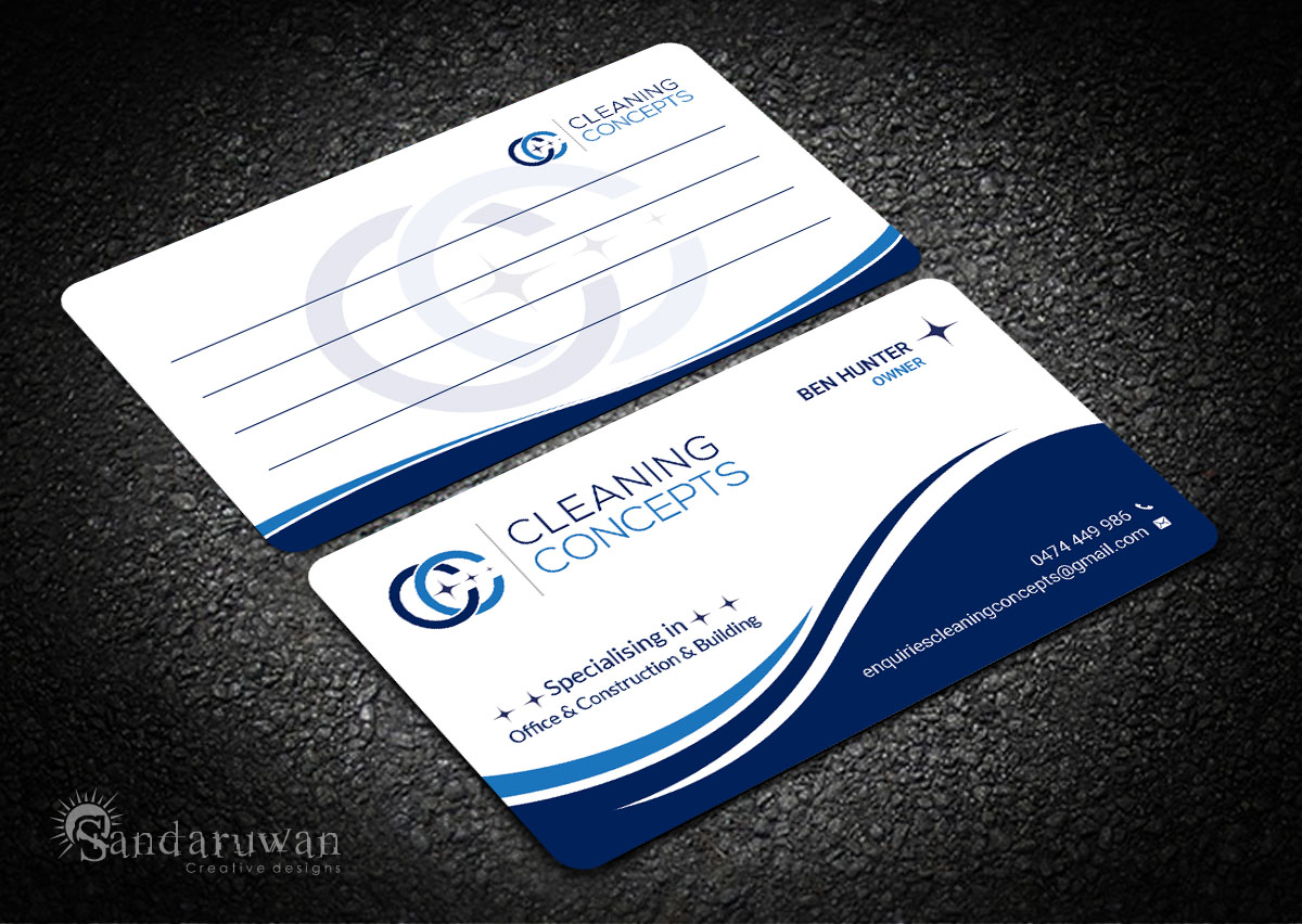 Business Card Design by Sandaruwan for Cleaning Concepts Pty Ltd | Design #13644613