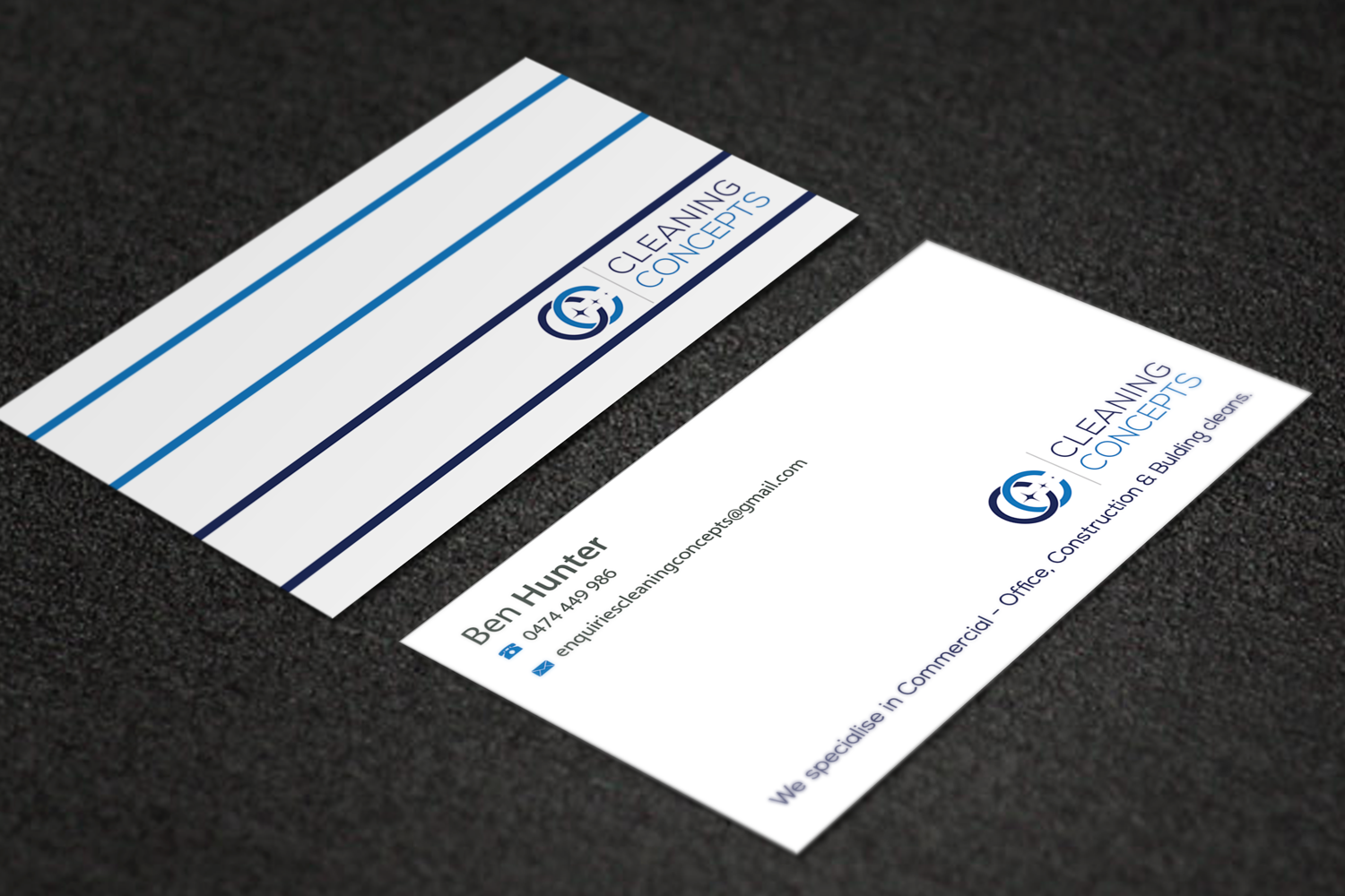 Visitenkarten-Design von Riz' für Cleaning Concepts Pty Ltd | Design #13644799