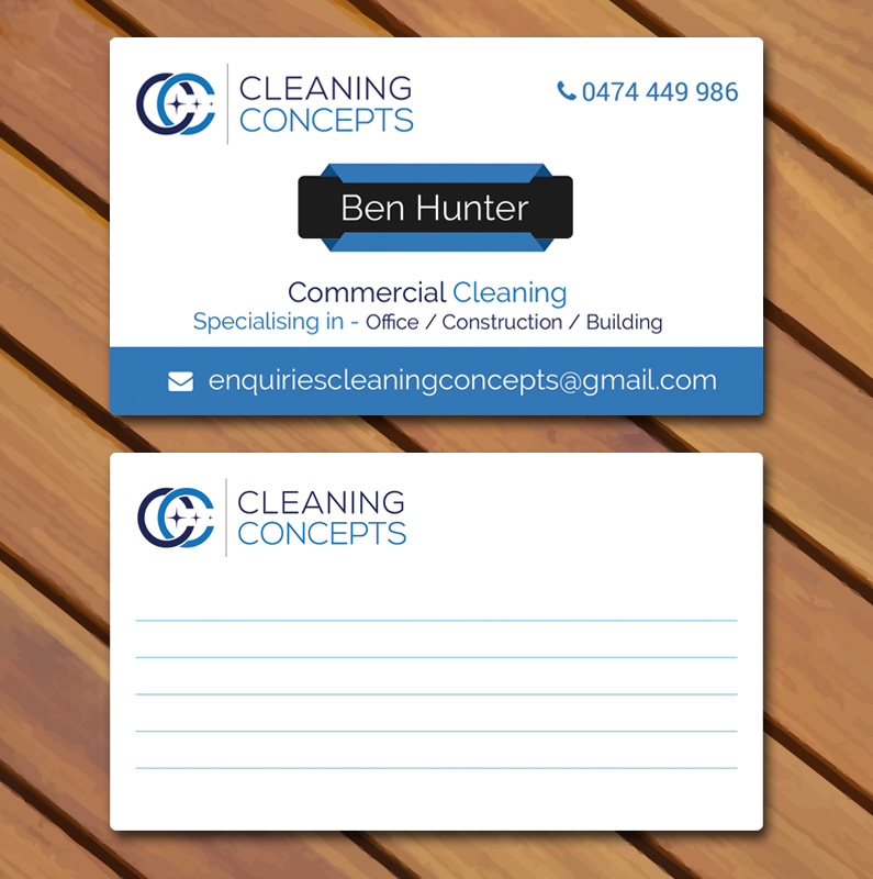 Business Card Design by supriyodas for Cleaning Concepts Pty Ltd | Design #13666676