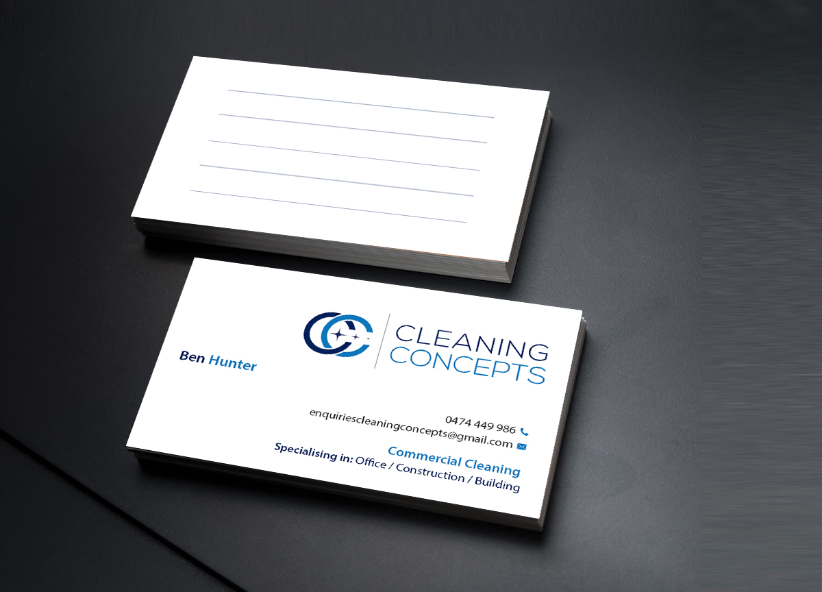 Business Card Design by Creations Box 2015 for Cleaning Concepts Pty Ltd | Design #13654886