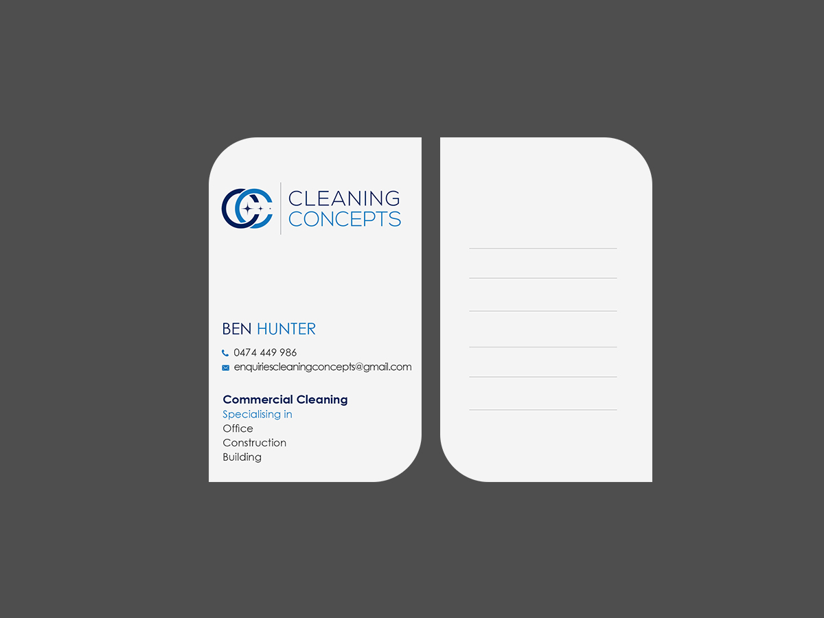 Visitenkarten-Design von Creations Box 2015 für Cleaning Concepts Pty Ltd | Design #13654891