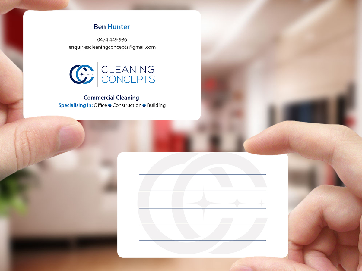 Business Card Design by Creations Box 2015 for Cleaning Concepts Pty Ltd | Design #13654893