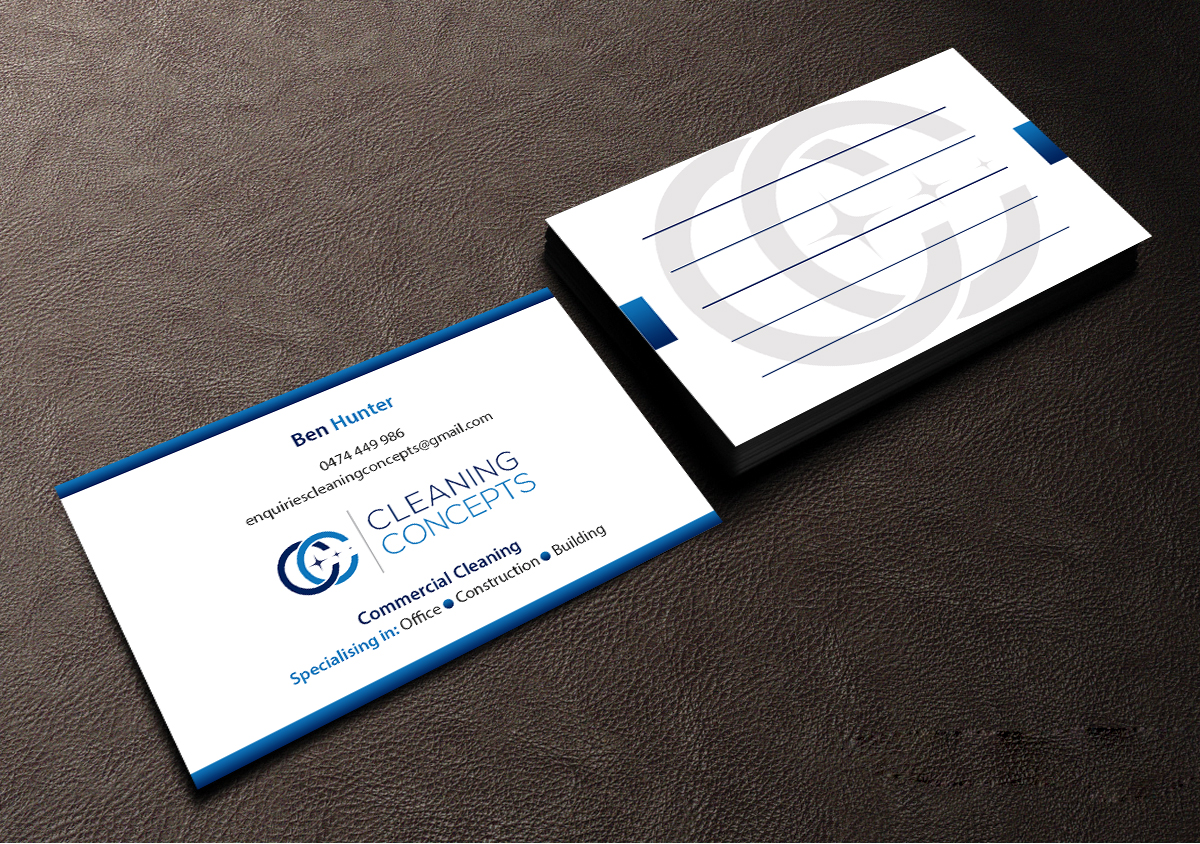 Business Card Design by Creations Box 2015 for Cleaning Concepts Pty Ltd | Design #13654900