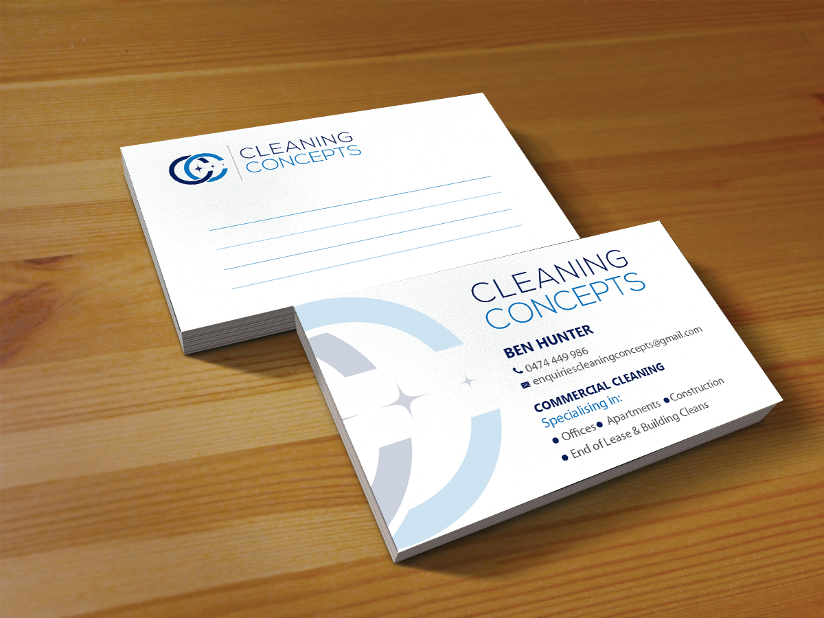 Business Card Design by Creations Box 2015 for Cleaning Concepts Pty Ltd | Design #13690689