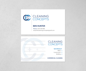Visitenkarten-Design von chandrayaan.creative für Cleaning Concepts Pty Ltd | Design: #13666835