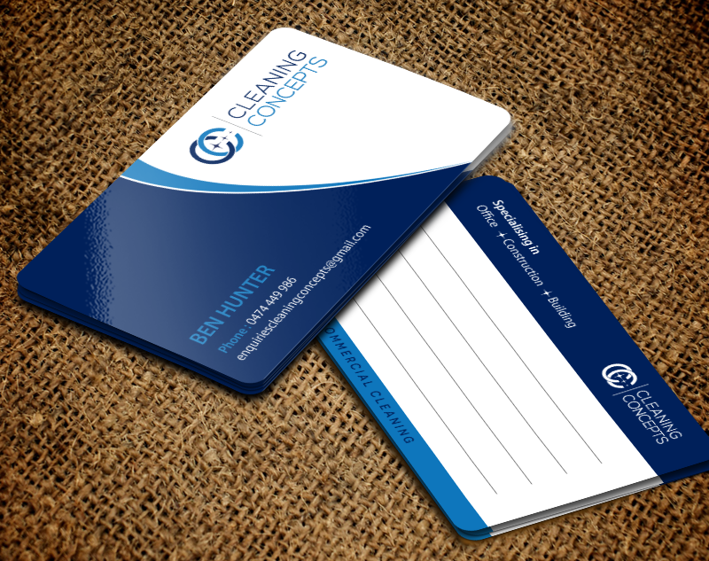 Visitenkarten-Design von chandrayaan.creative für Cleaning Concepts Pty Ltd | Design #13667755