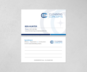 Visitenkarten-Design von chandrayaan.creative für Cleaning Concepts Pty Ltd | Design: #13683419